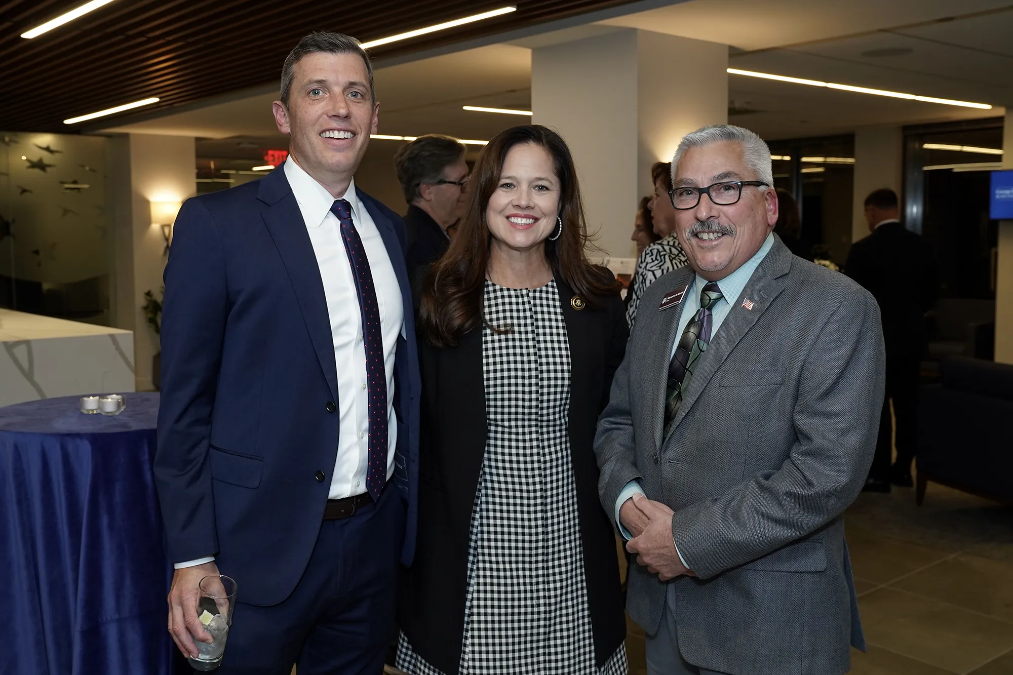 LEFT to RIGHT: Barbara Bush Foundation for Family Literacy President Andrew Roberts, George and Barbara Bush Foundation CEO Alice Yates and CEHD Dean Michael A. de Miranda.