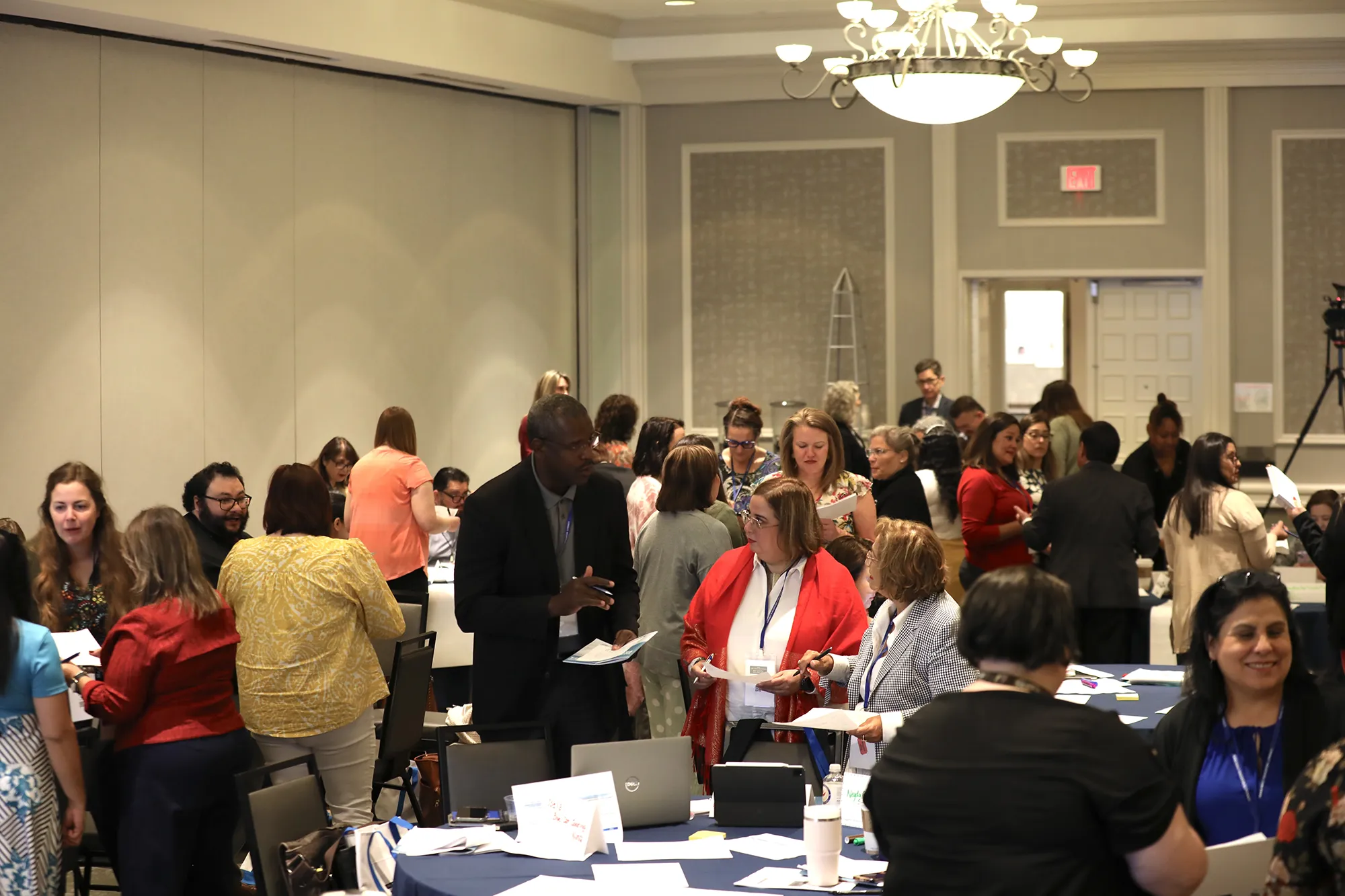 Busy conference room.